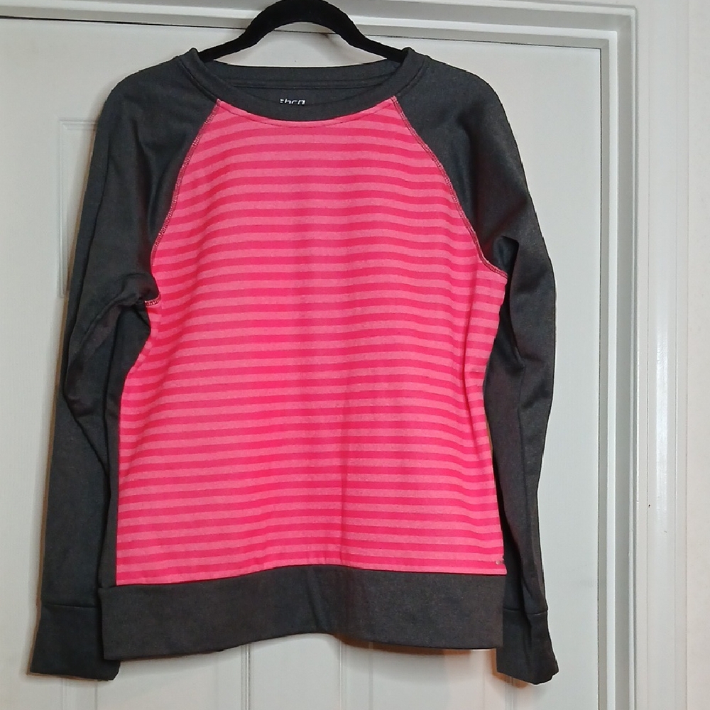 bcg Pink Raglan Long Sleeve Sweatshirt Size Large